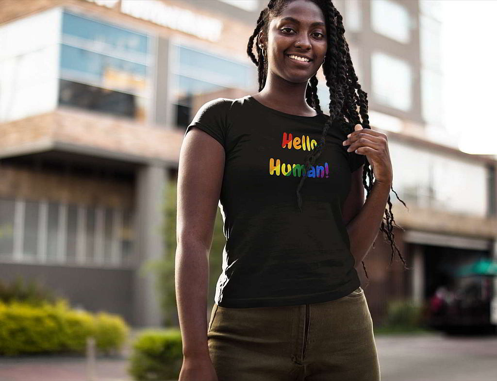 Hello Human -Rainbow Organic T-Shirt from Hello Human Range