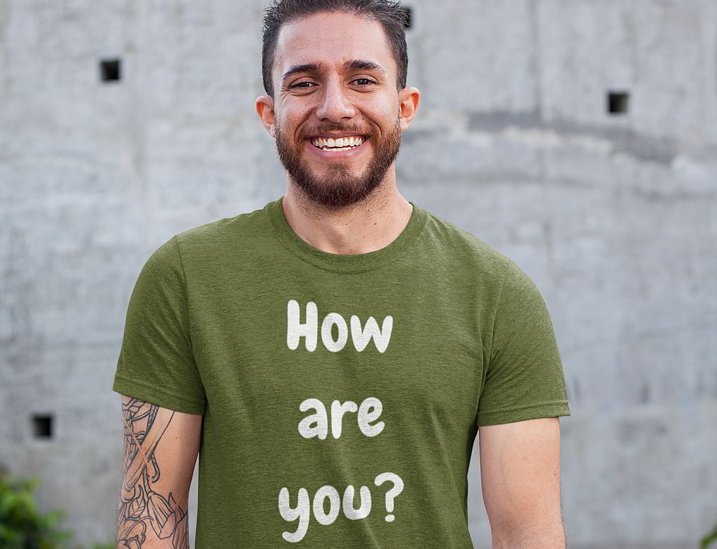 How Are You  - Organic T-Shirt from Hello Human Range